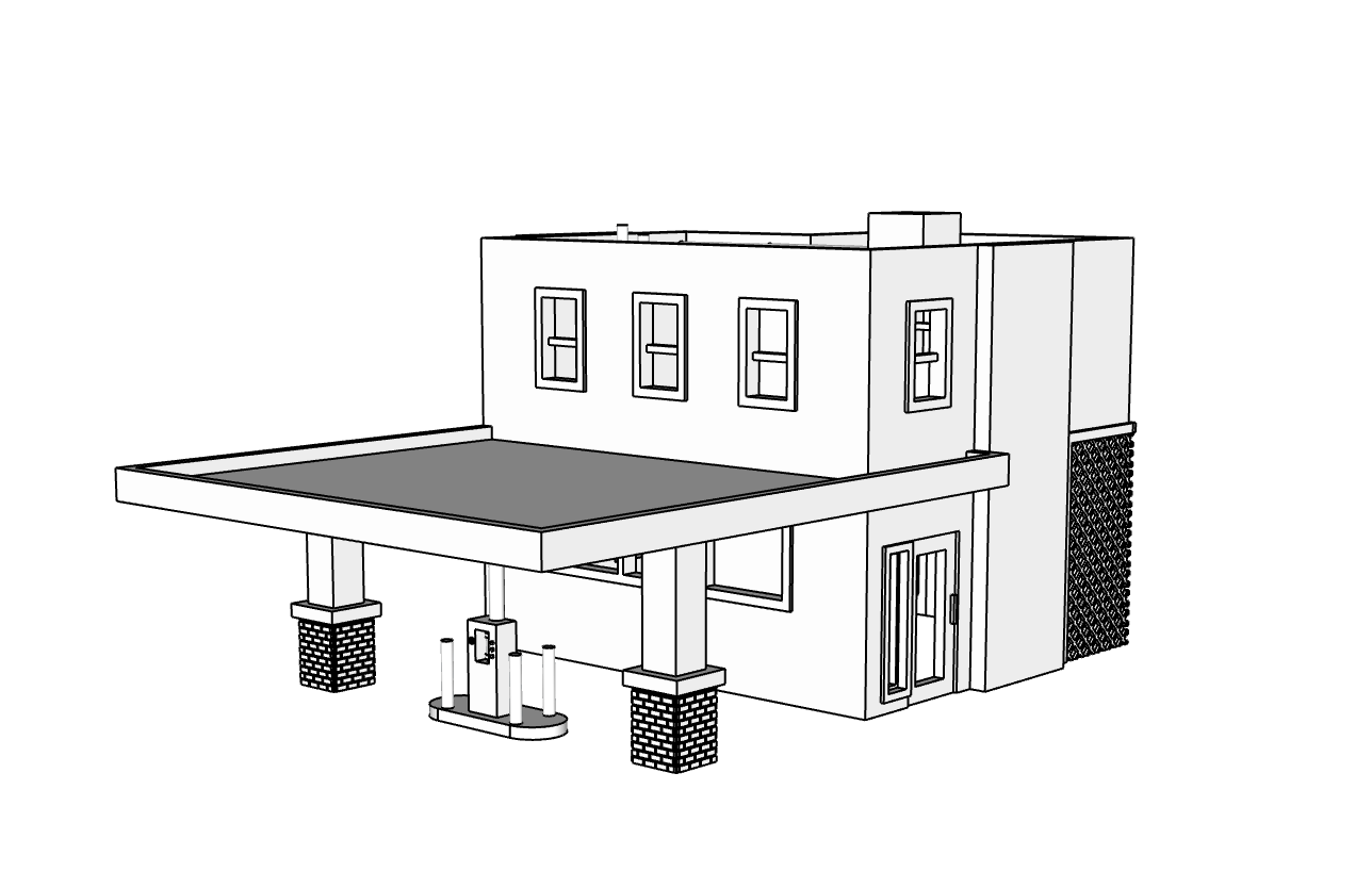 00066 - N Scale Model - Solid Pre Built - Bank of the Rockies