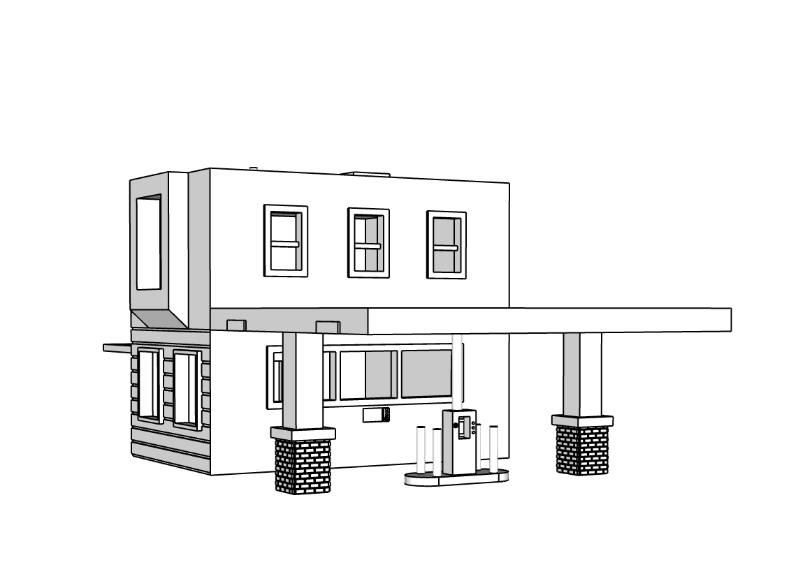 00066 - N Scale Model - Solid Pre Built - Bank of the Rockies