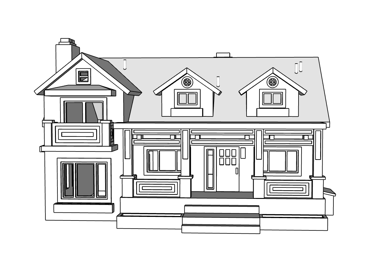 00073 - N Scale Model Kit - Sunnyridge Home
