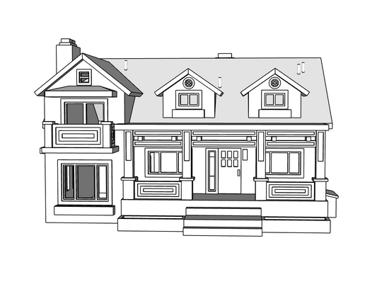 00073 - N Scale Model Kit - Sunnyridge Home
