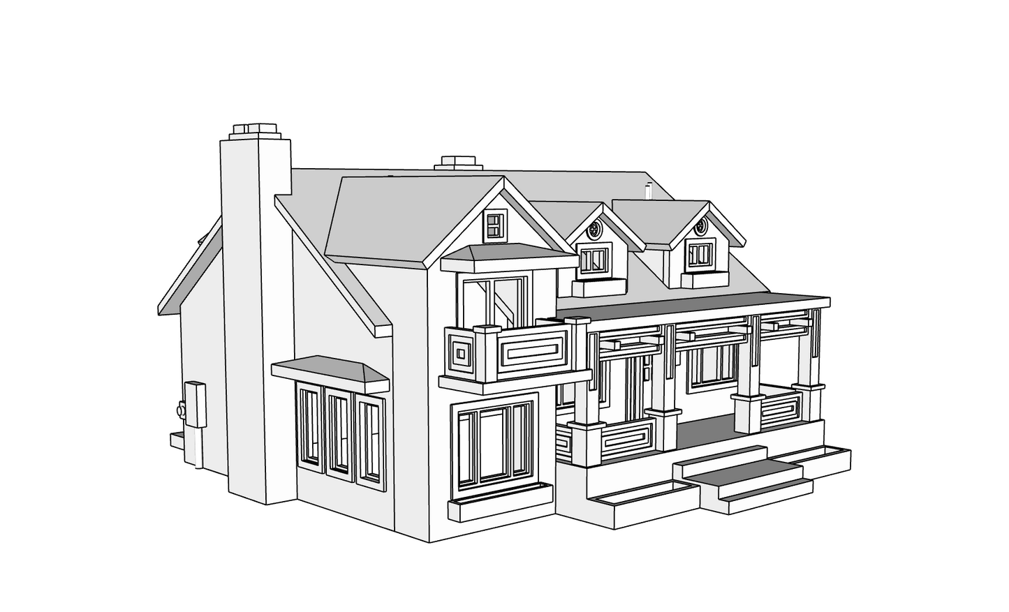 00073 - N Scale Model Kit - Sunnyridge Home