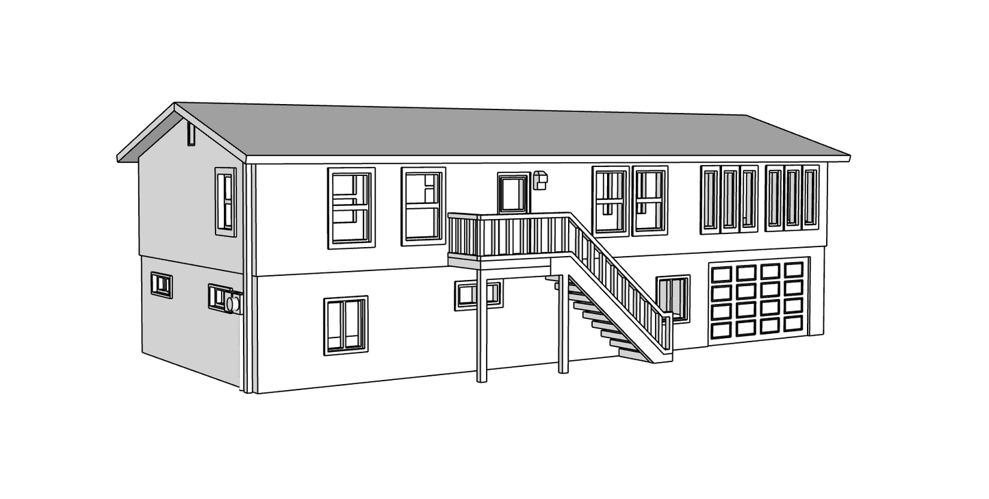 00074 - N Scale Model Kit - Henderson Home