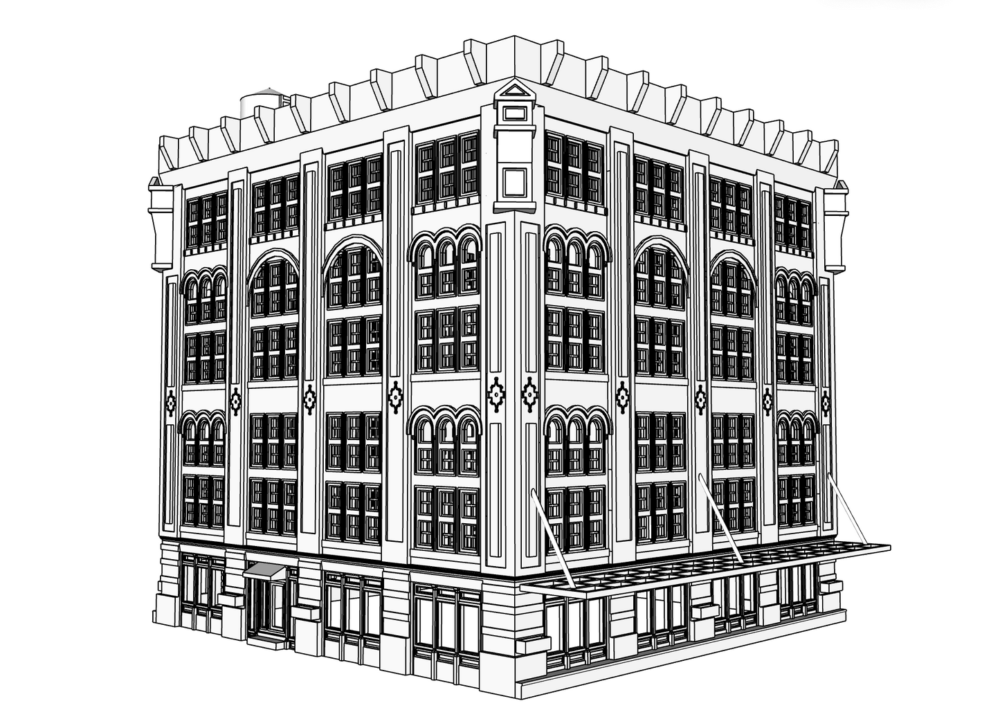 00077 - N Scale Model Kit - Lexington Place Manhattan