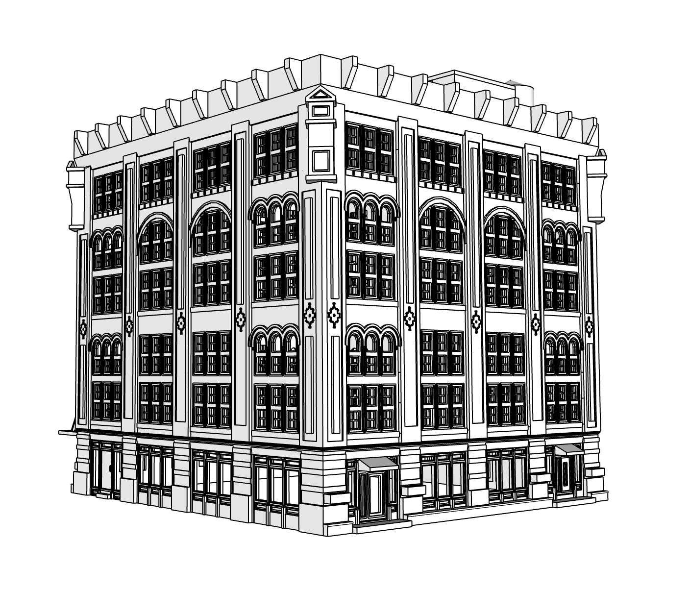 00077 - N Scale Model Kit - Lexington Place Manhattan