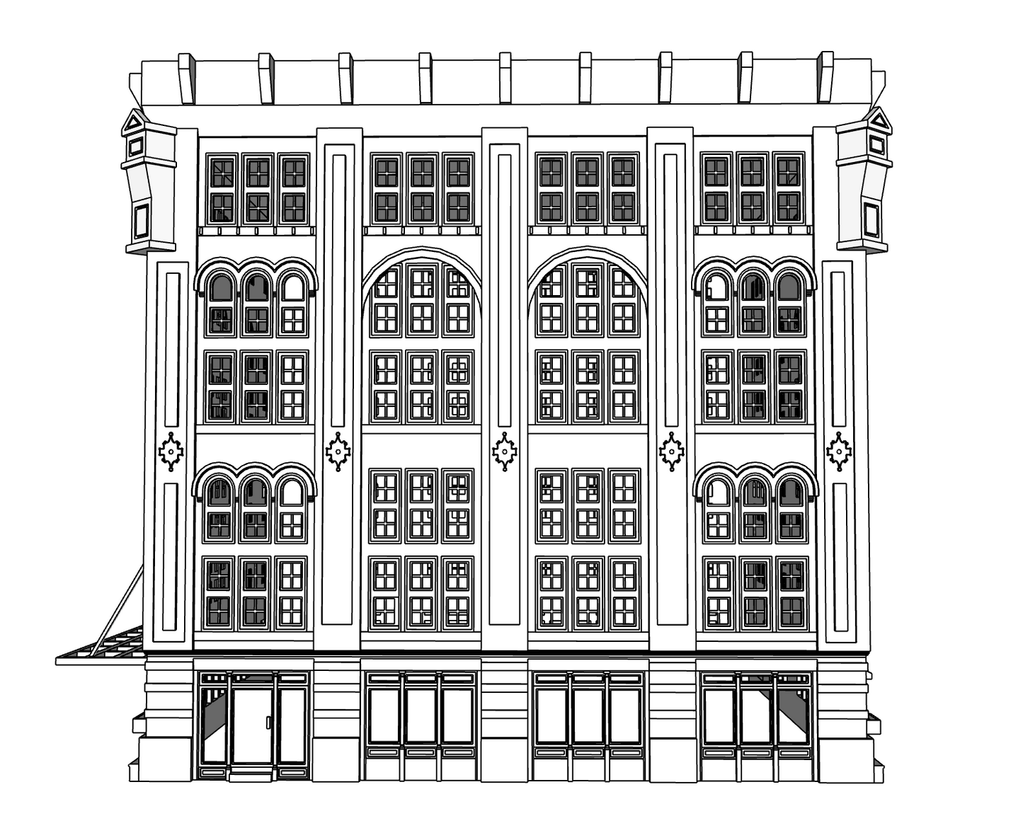 00077 - N Scale Model Kit - Lexington Place Manhattan