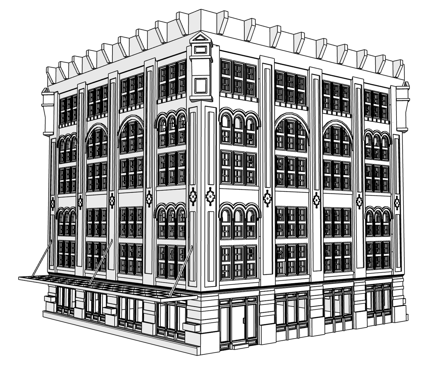 00077 - N Scale Model Kit - Lexington Place Manhattan