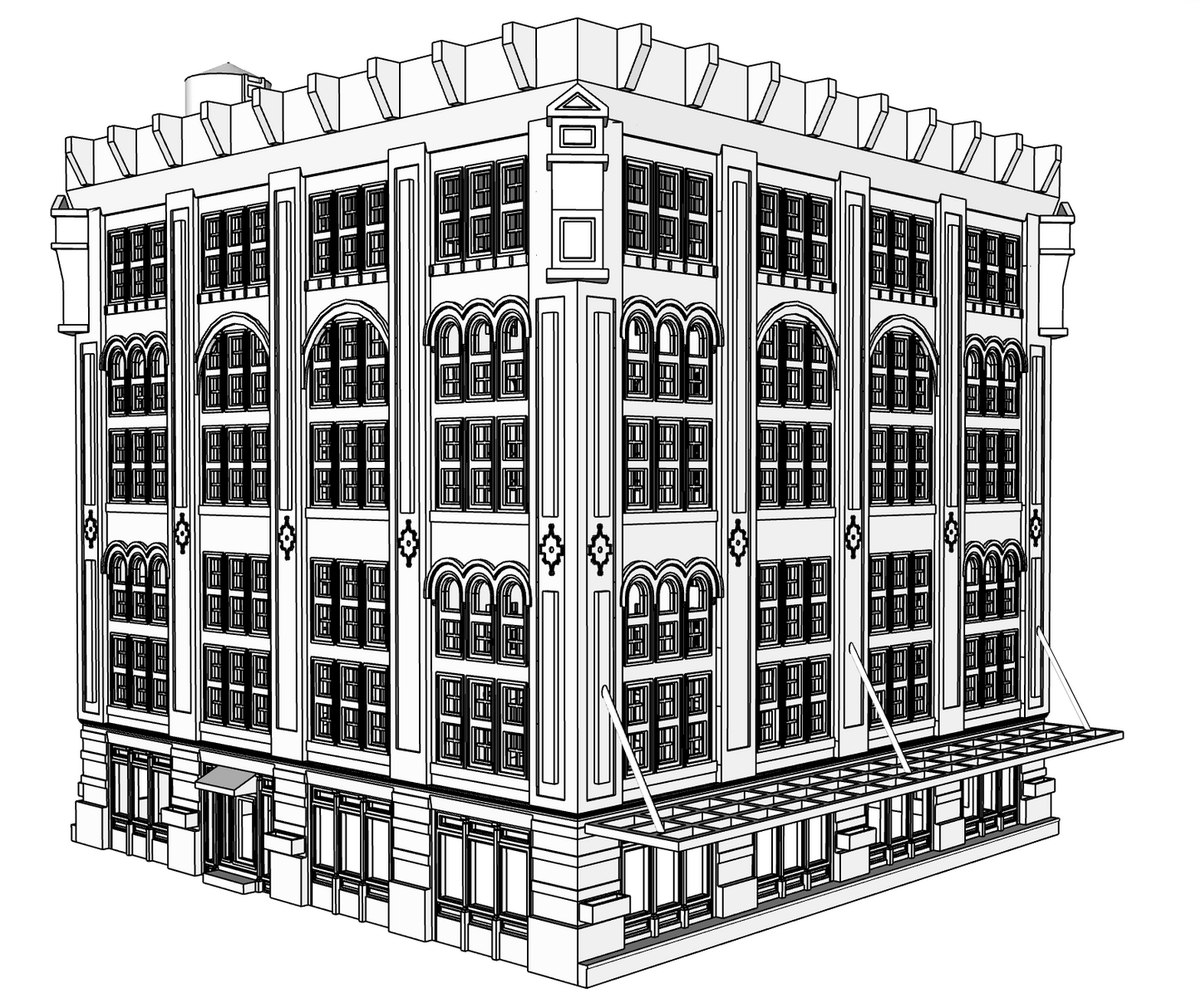 00077 - N Scale Model Kit - Lexington Place Manhattan