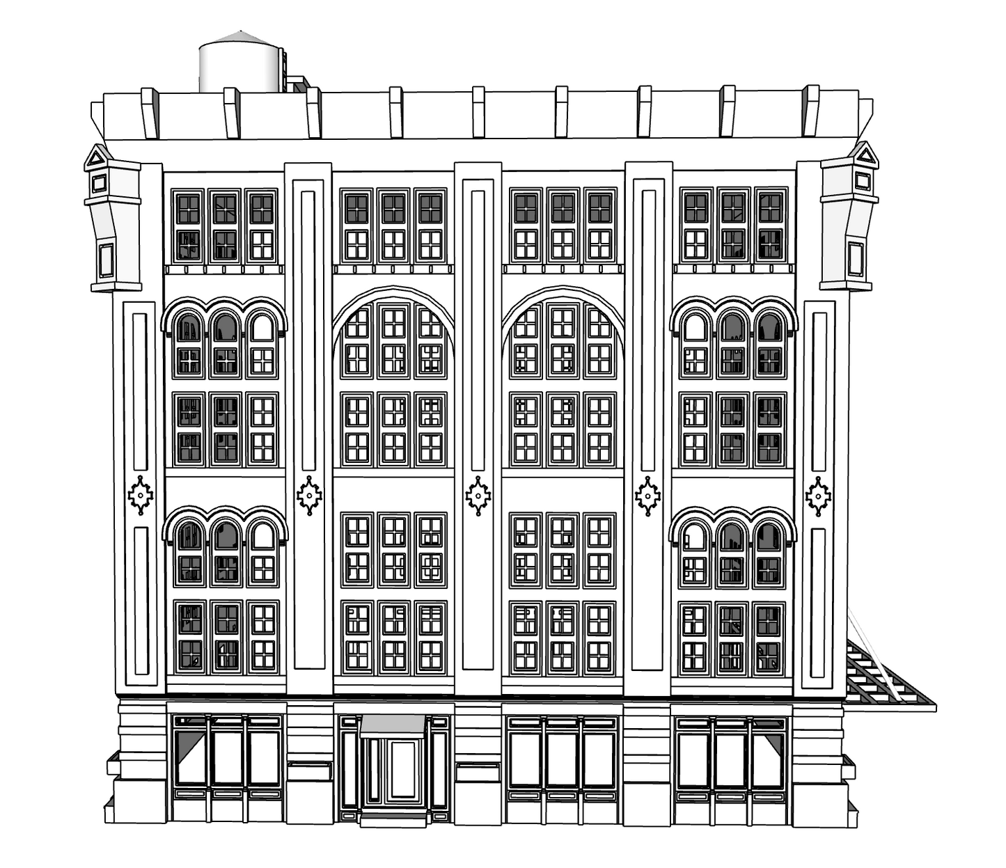00077 - N Scale Model Kit - Lexington Place Manhattan