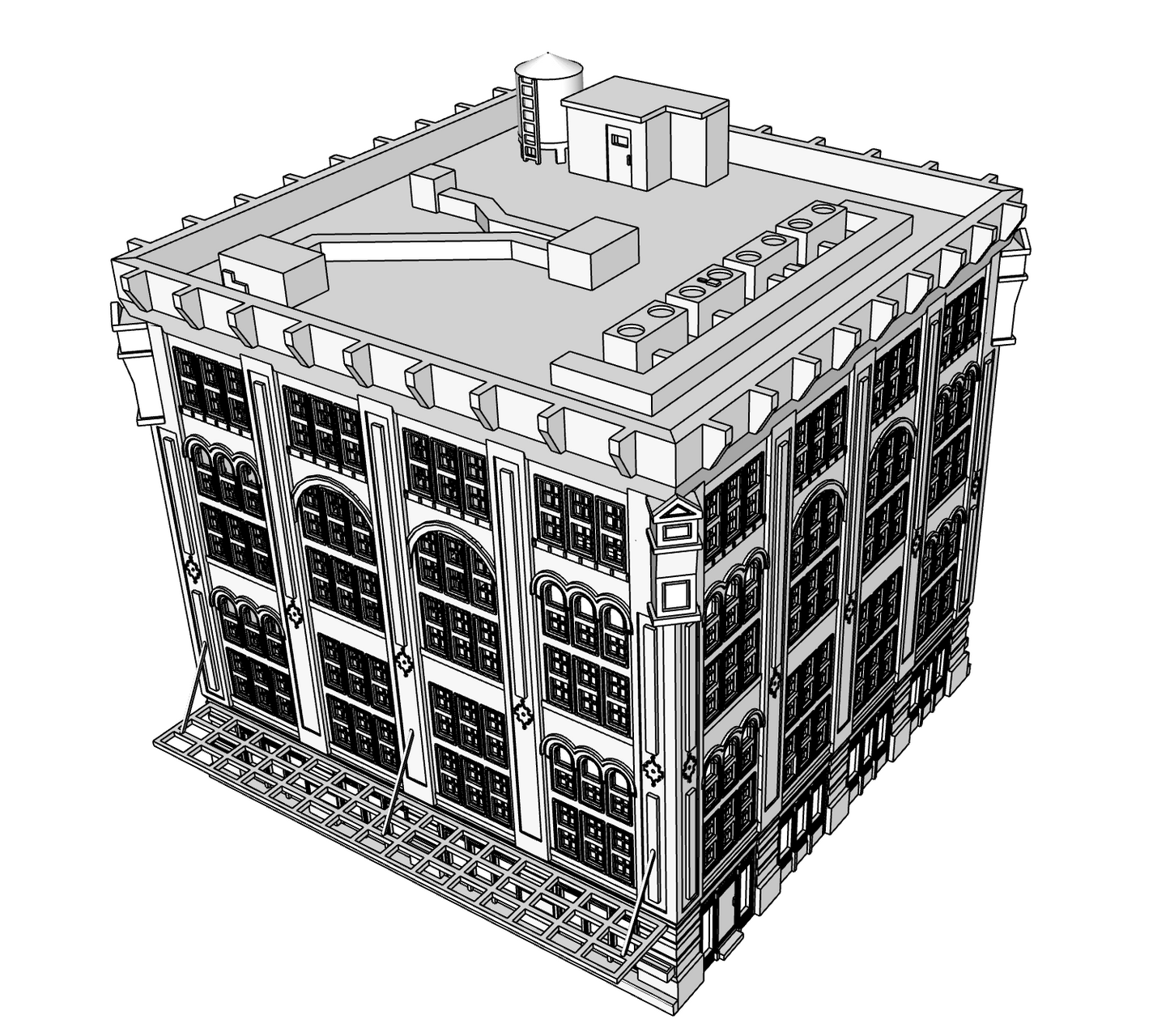 00077 - N Scale Model Kit - Lexington Place Manhattan
