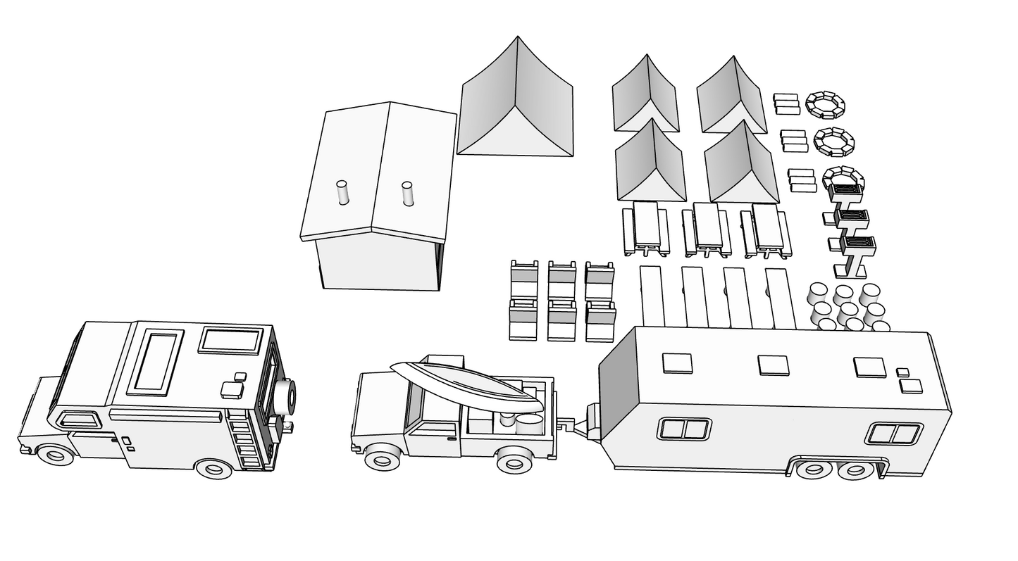 00060 - N Scale Model Kit - Camping Retreat Pack
