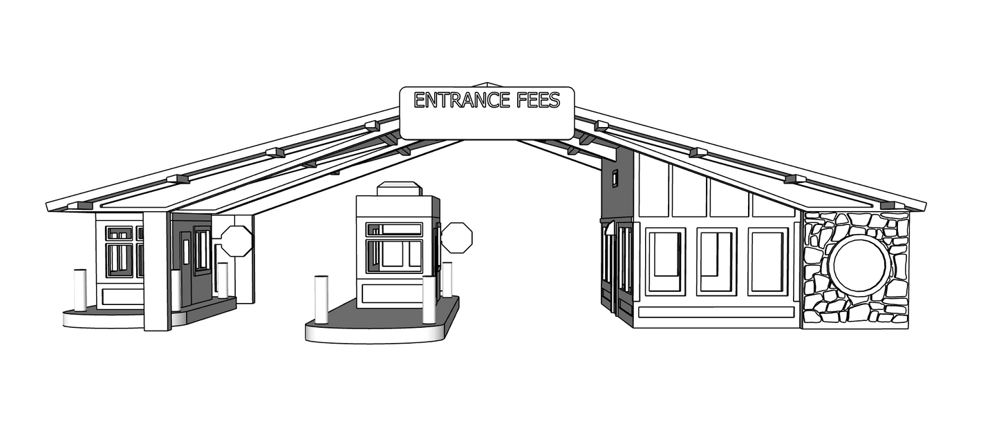 00078 - N Scale Model Kit - Park Entrance Building