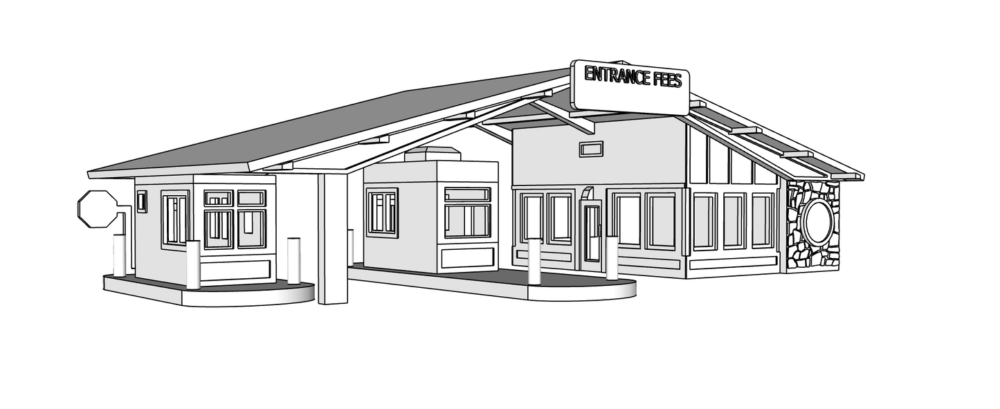 00078 - N Scale Model Kit - Park Entrance Building