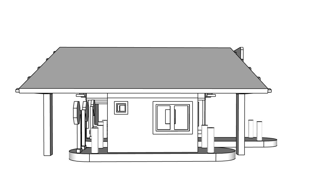 00078 - N Scale Model Kit - Park Entrance Building