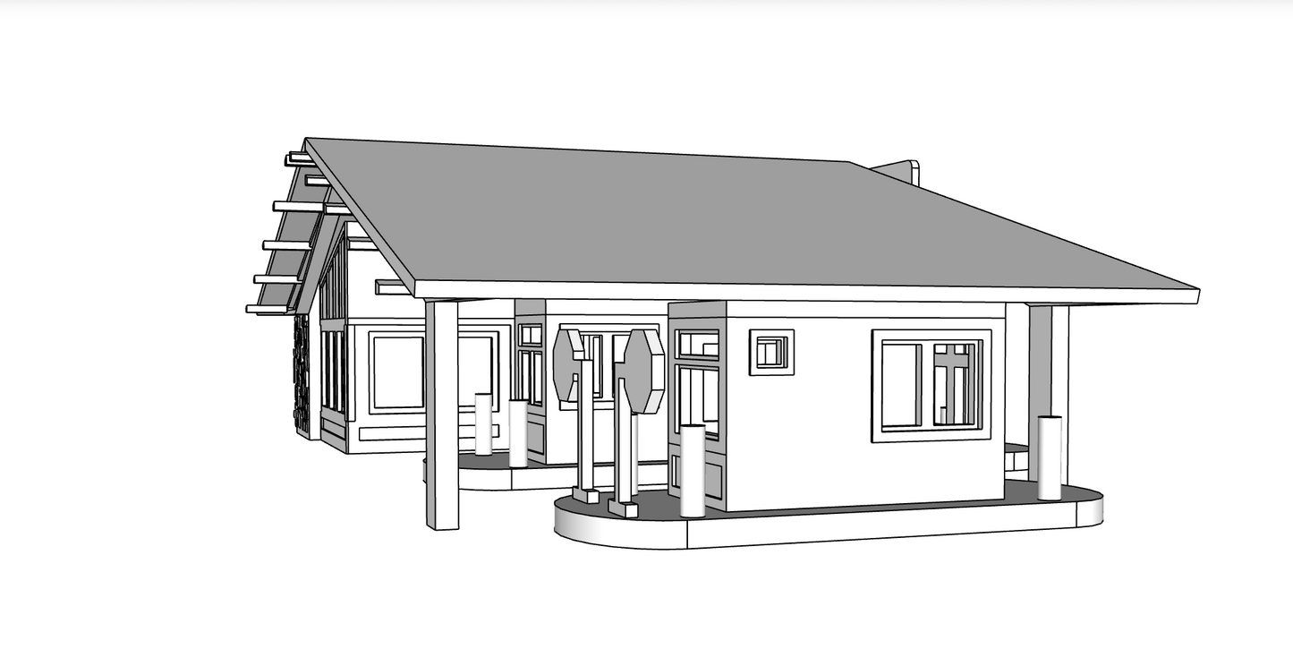 00078 - N Scale Model Kit - Park Entrance Building