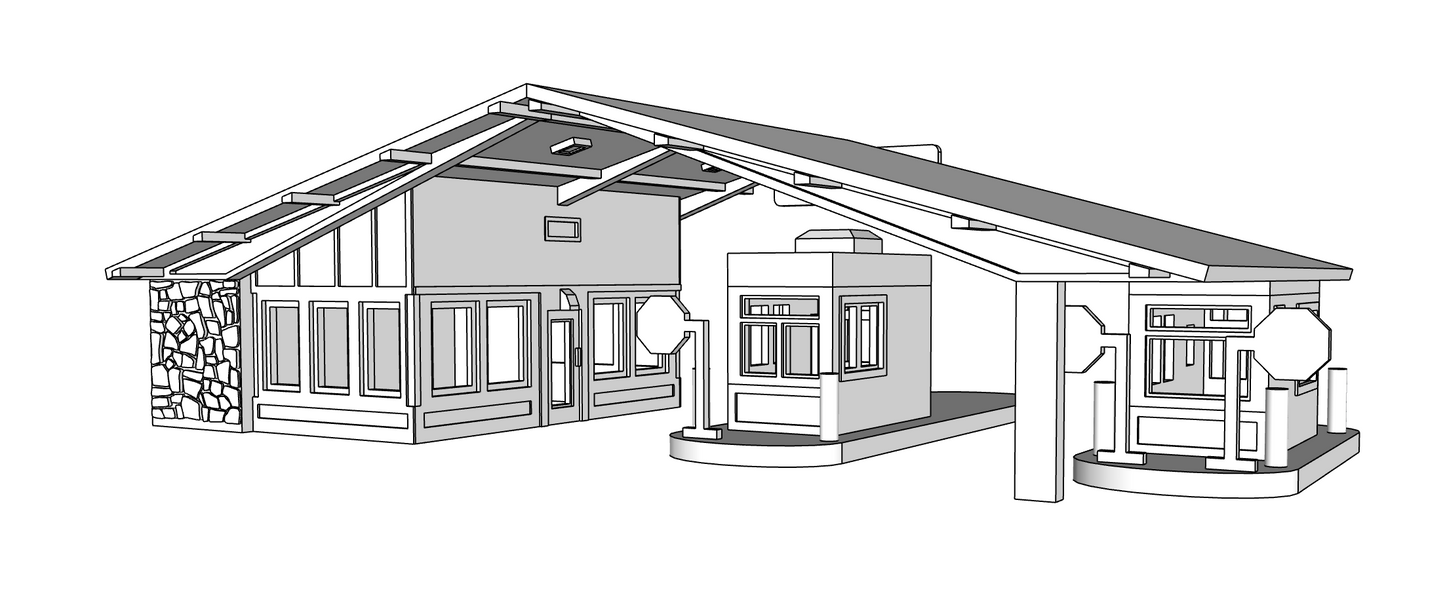 00078 - N Scale Model Kit - Park Entrance Building