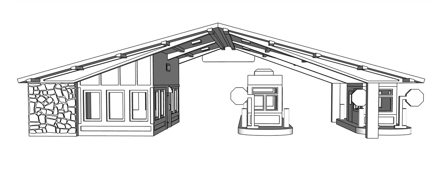 00078 - N Scale Model Kit - Park Entrance Building