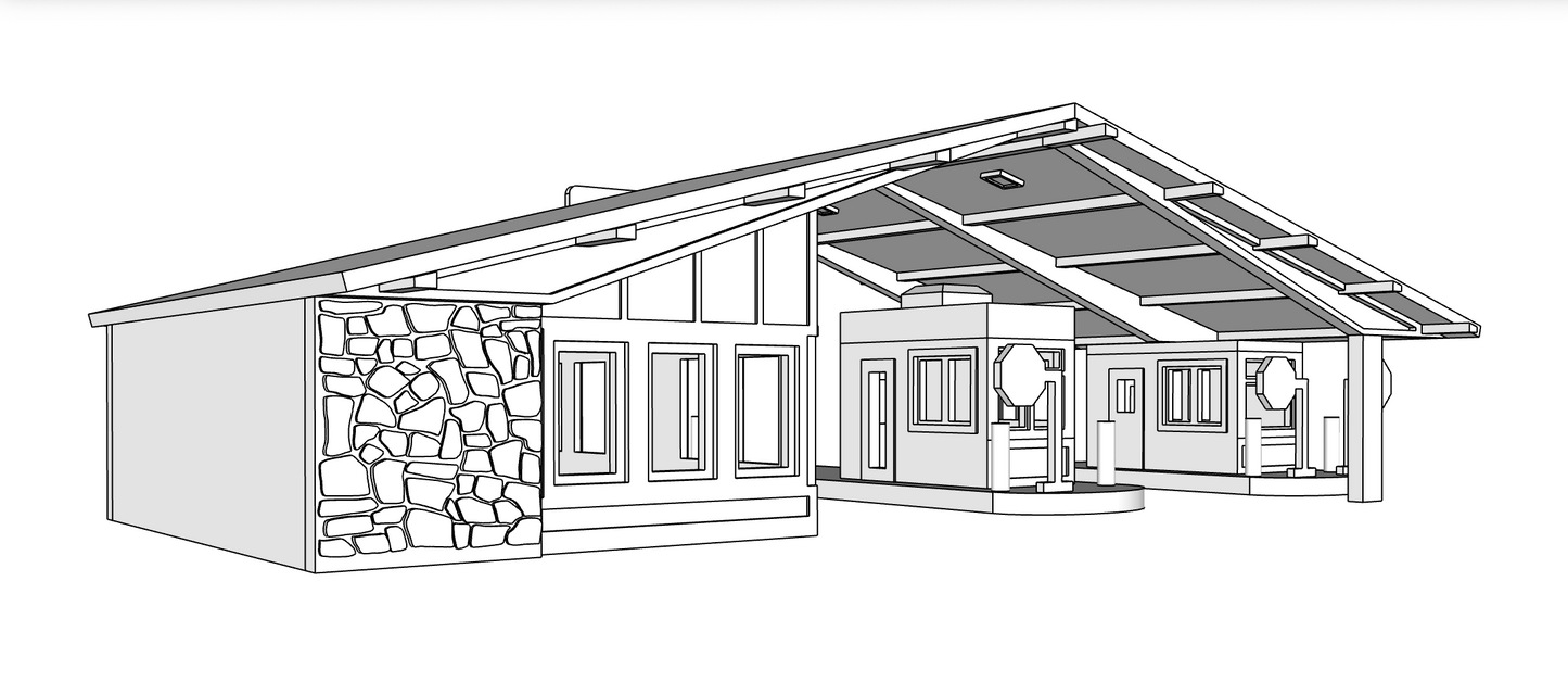 00078 - N Scale Model Kit - Park Entrance Building