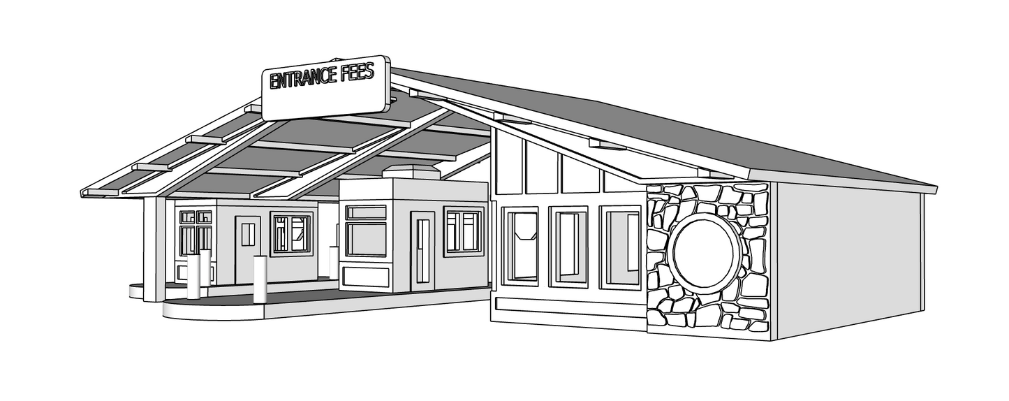 00078 - N Scale Model Kit - Park Entrance Building