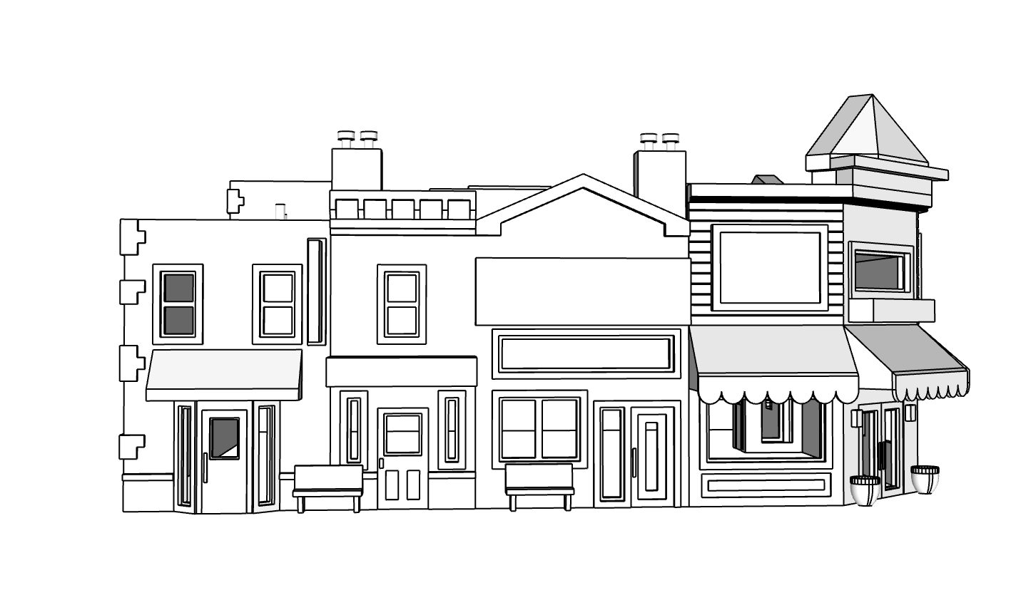 00082-1 - N Scale Model Kit - Gold Creek Shops - Left