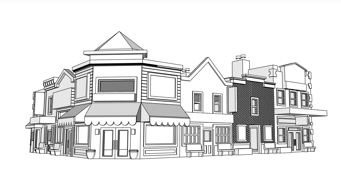 00082-1 - N Scale Model Kit - Gold Creek Shops - Left