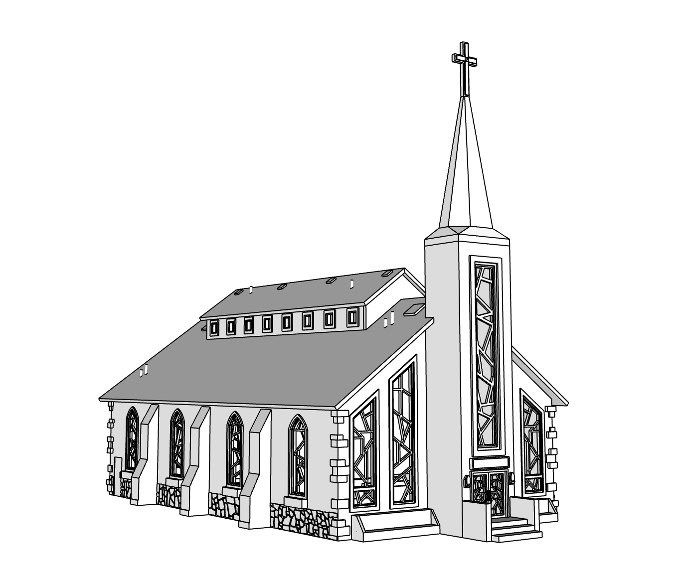 00086 - Cherry Ridge Chapel - N Scale Model Kit