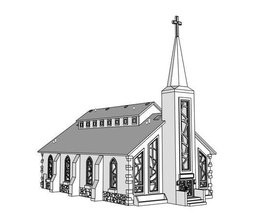 00086 - Cherry Ridge Chapel - N Scale Model Kit