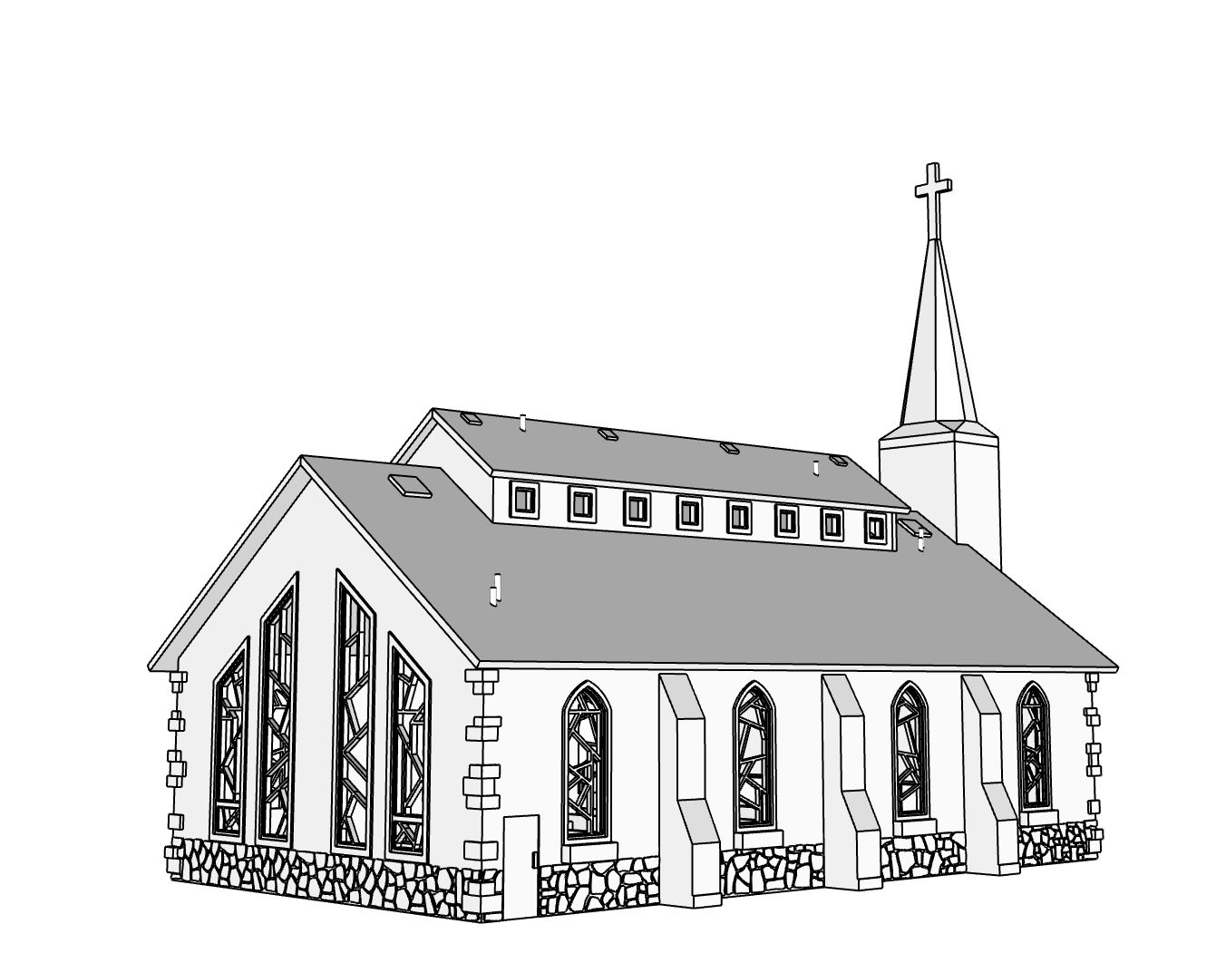 00086 - Cherry Ridge Chapel - N Scale Model Kit