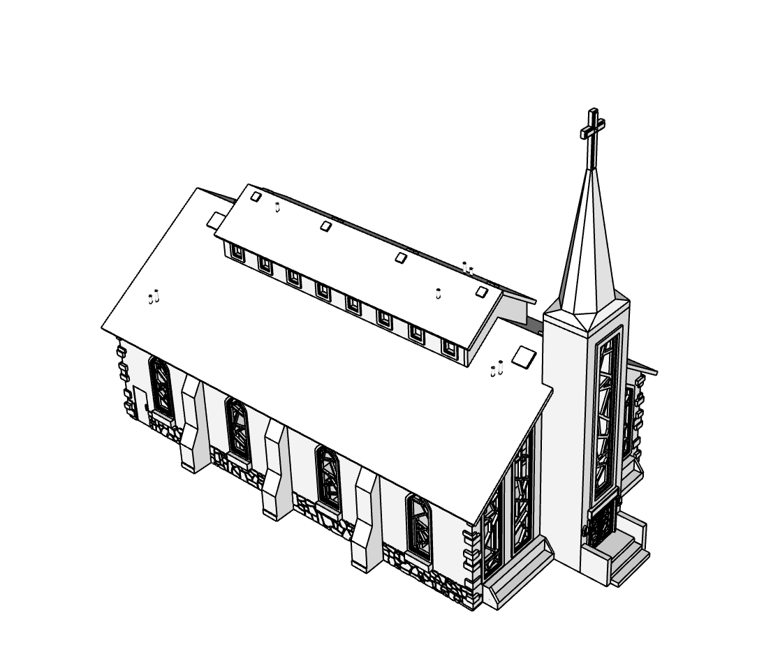 00086 - Cherry Ridge Chapel - N Scale Model Kit