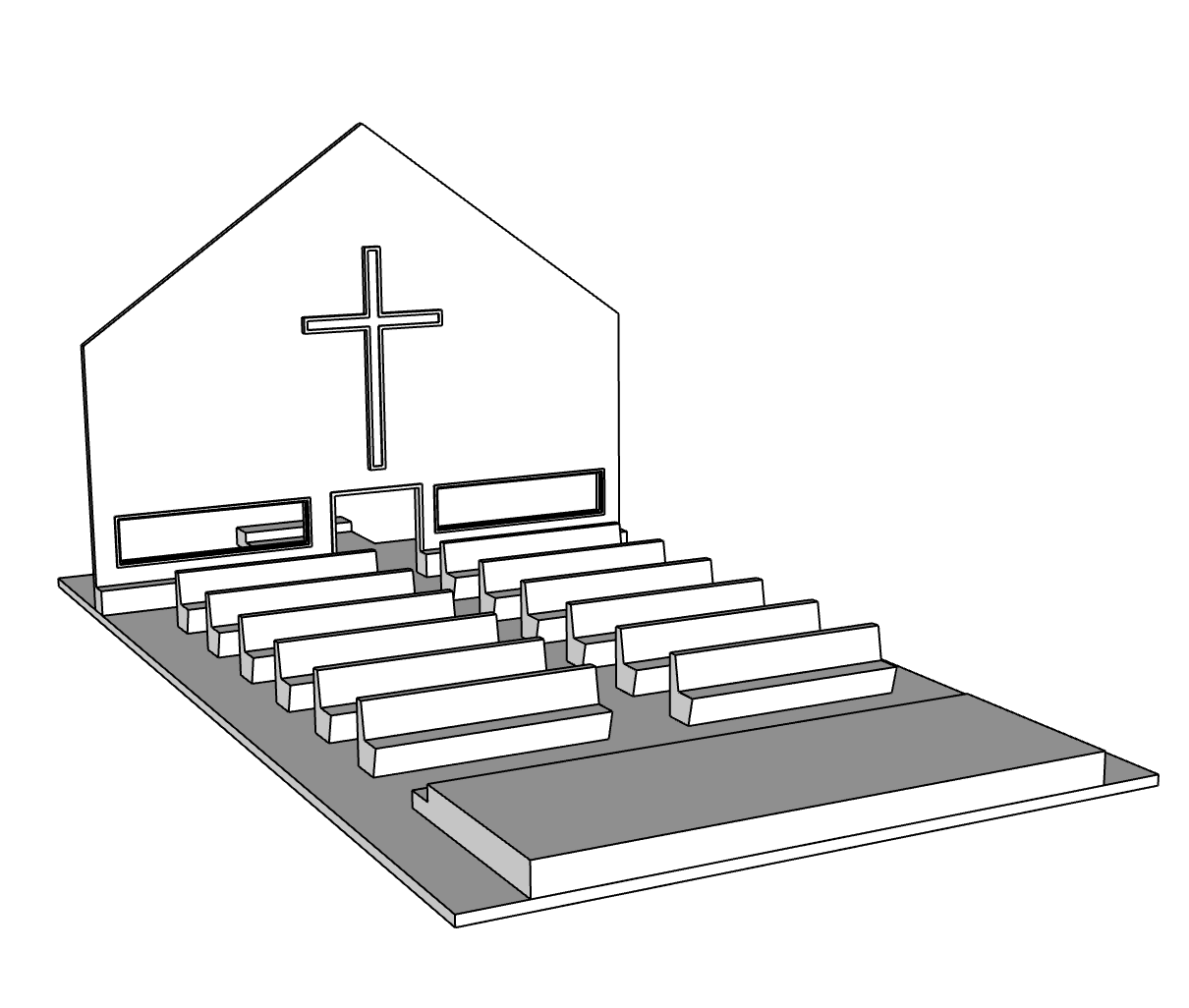 00086 - Cherry Ridge Chapel - N Scale Model Kit