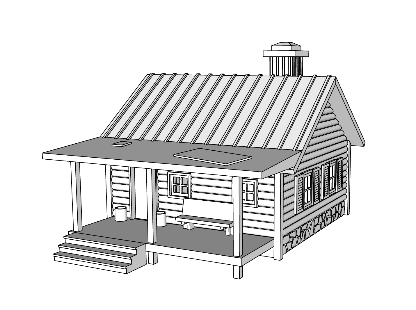 00081 - Lost Pine Lodge - N Scale Model Kit