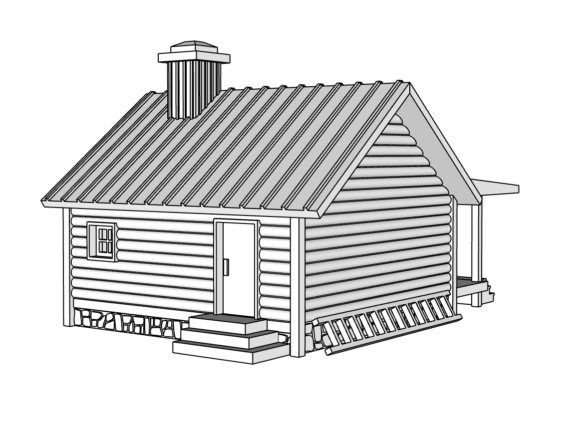 00081 - Lost Pine Lodge - N Scale Model Kit
