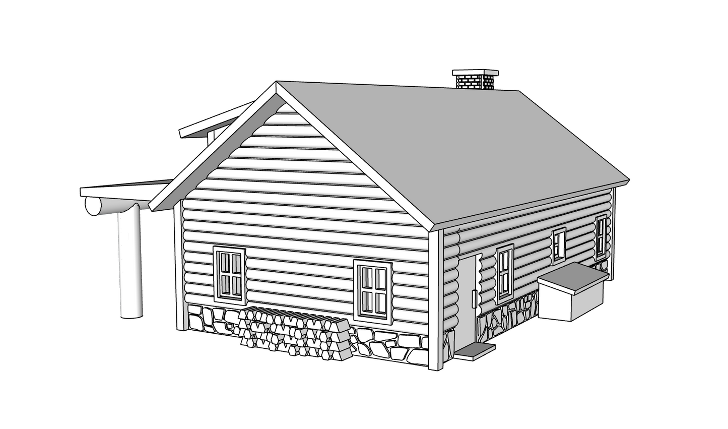 00087 - Bear Creek Lodge - N Scale Model Kit