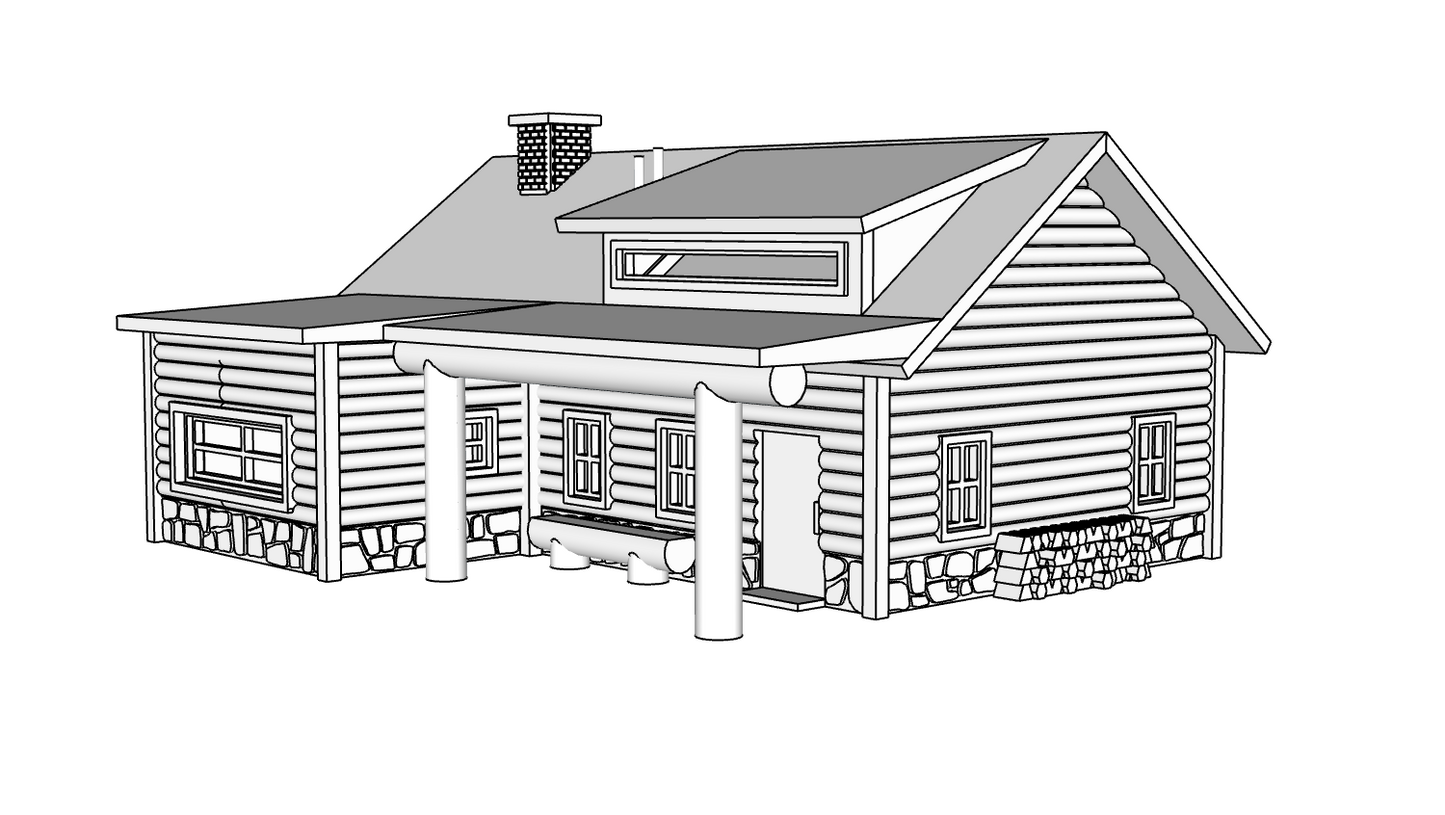 00087 - Bear Creek Lodge - N Scale Model Kit