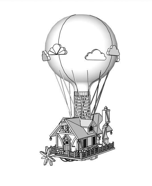 00089 - N Scale Model Kit - Fantasy Balloon House