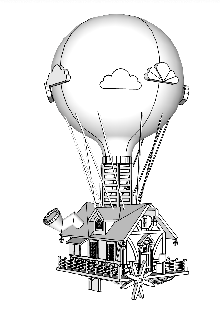 00089 - N Scale Model Kit - Fantasy Balloon House