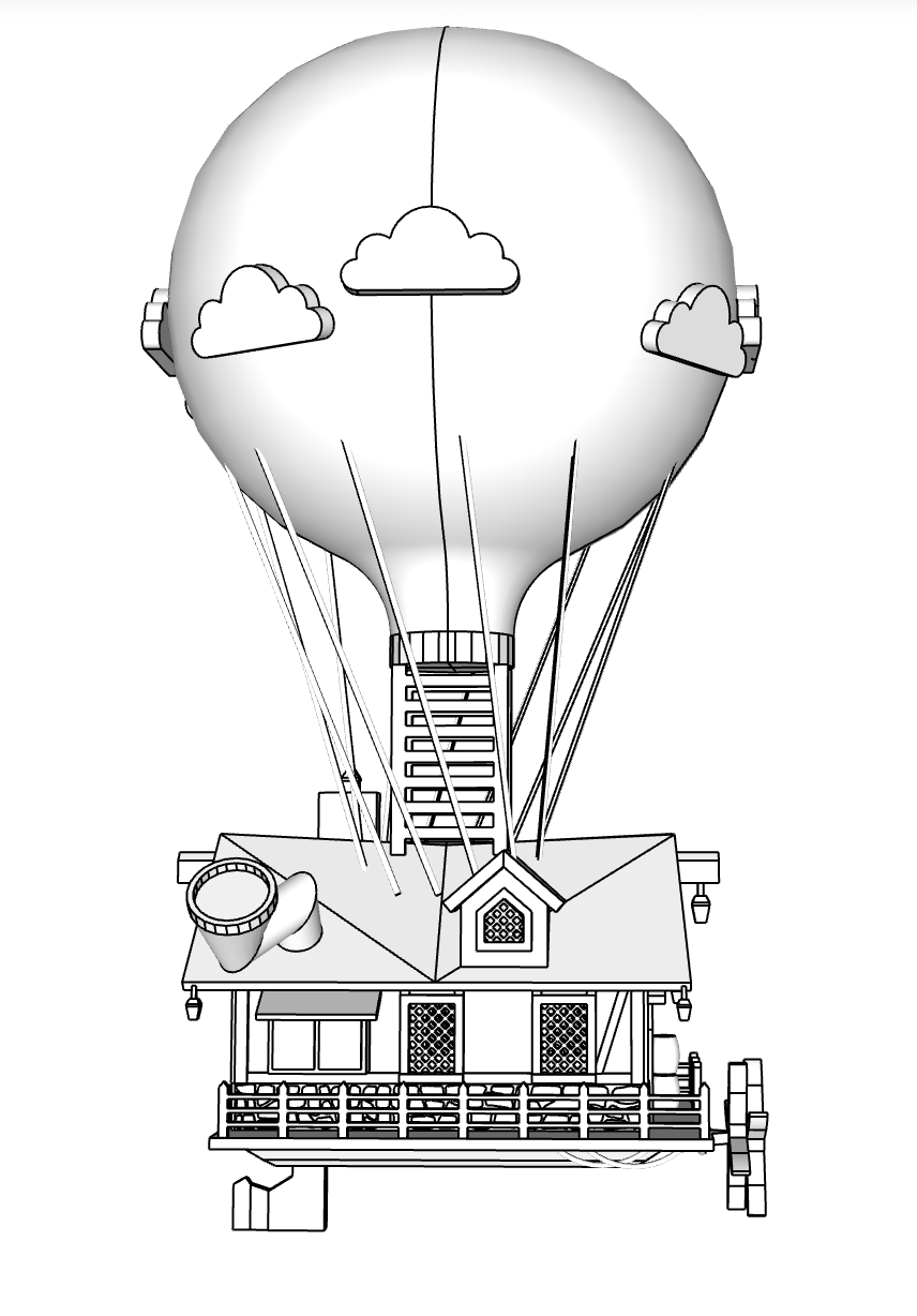 00089 - N Scale Model Kit - Fantasy Balloon House