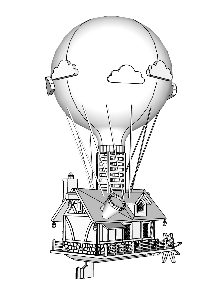 00089 - N Scale Model Kit - Fantasy Balloon House
