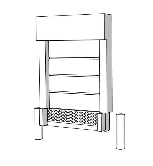 00092 - N Scale Model Kit - Semi Truck Dock Seal - Set of 5 Dock Seals and 10 Bollards.