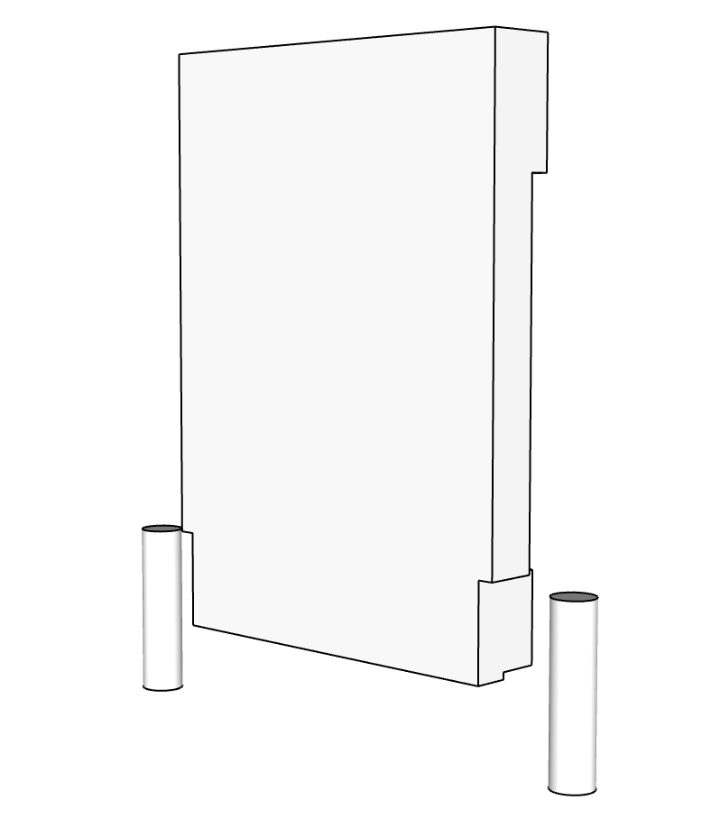 00092 - N Scale Model Kit - Semi Truck Dock Seal - Set of 5 Dock Seals and 10 Bollards.