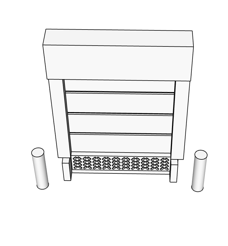 00092 - N Scale Model Kit - Semi Truck Dock Seal - Set of 5 Dock Seals and 10 Bollards.