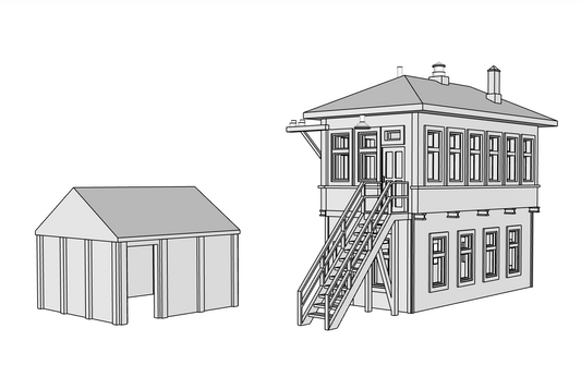 00094 - N Scale Model Kit - Trackside Signal Building 2