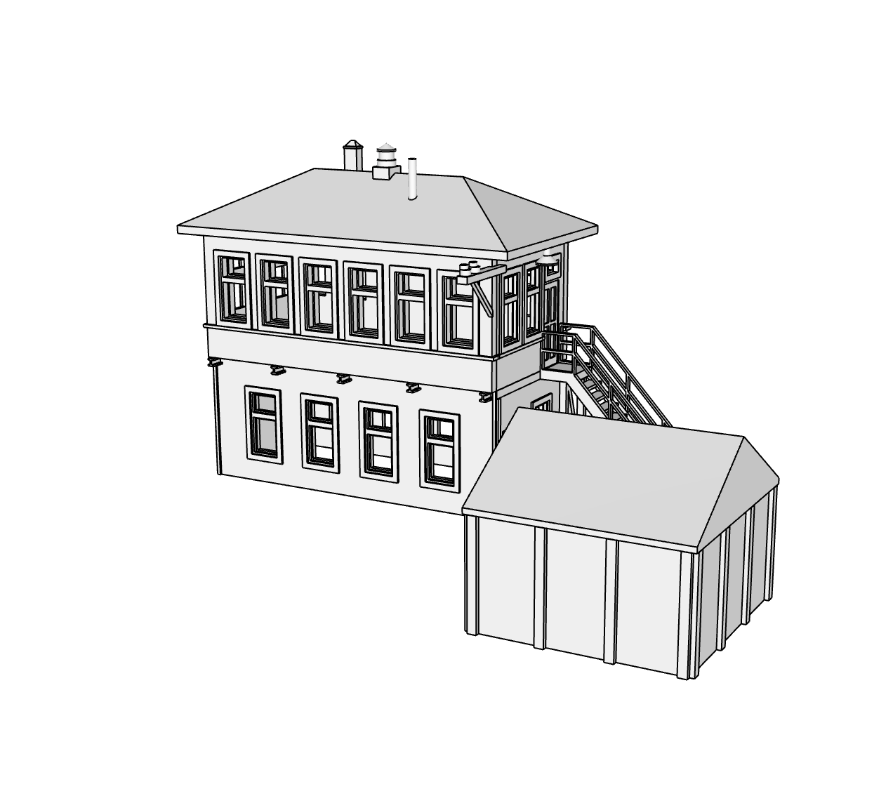 00094 - N Scale Model Kit - Trackside Signal Building 2