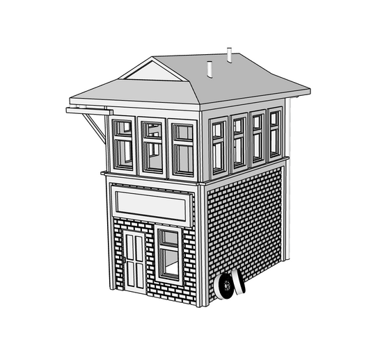 00095 - N Scale Model Kit - Trackside Signal Building 3