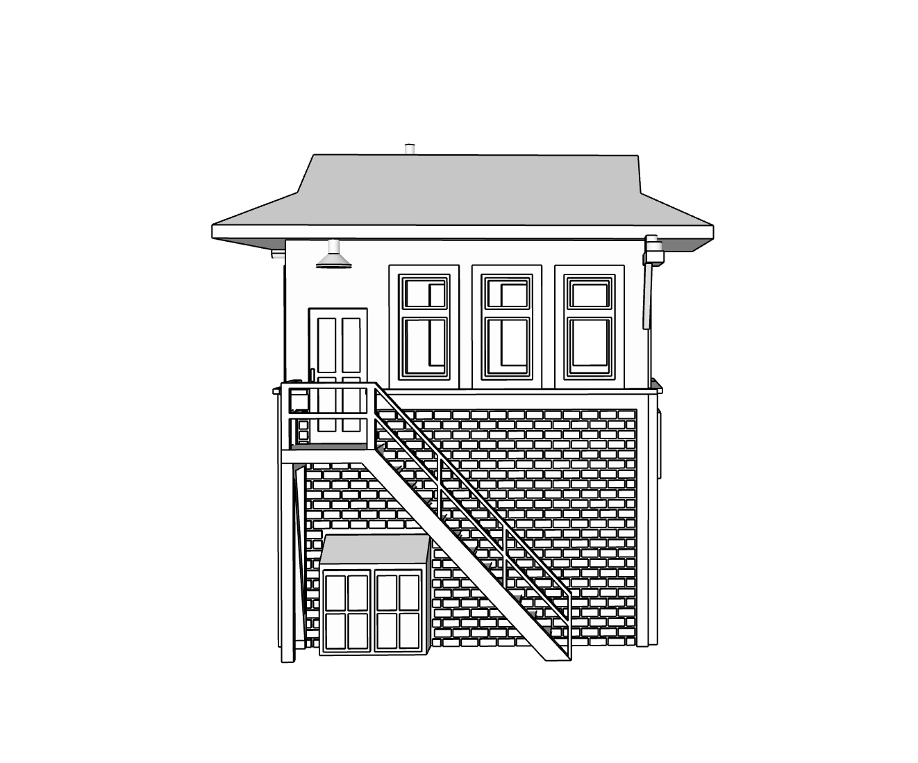 00095 - N Scale Model Kit - Trackside Signal Building 3