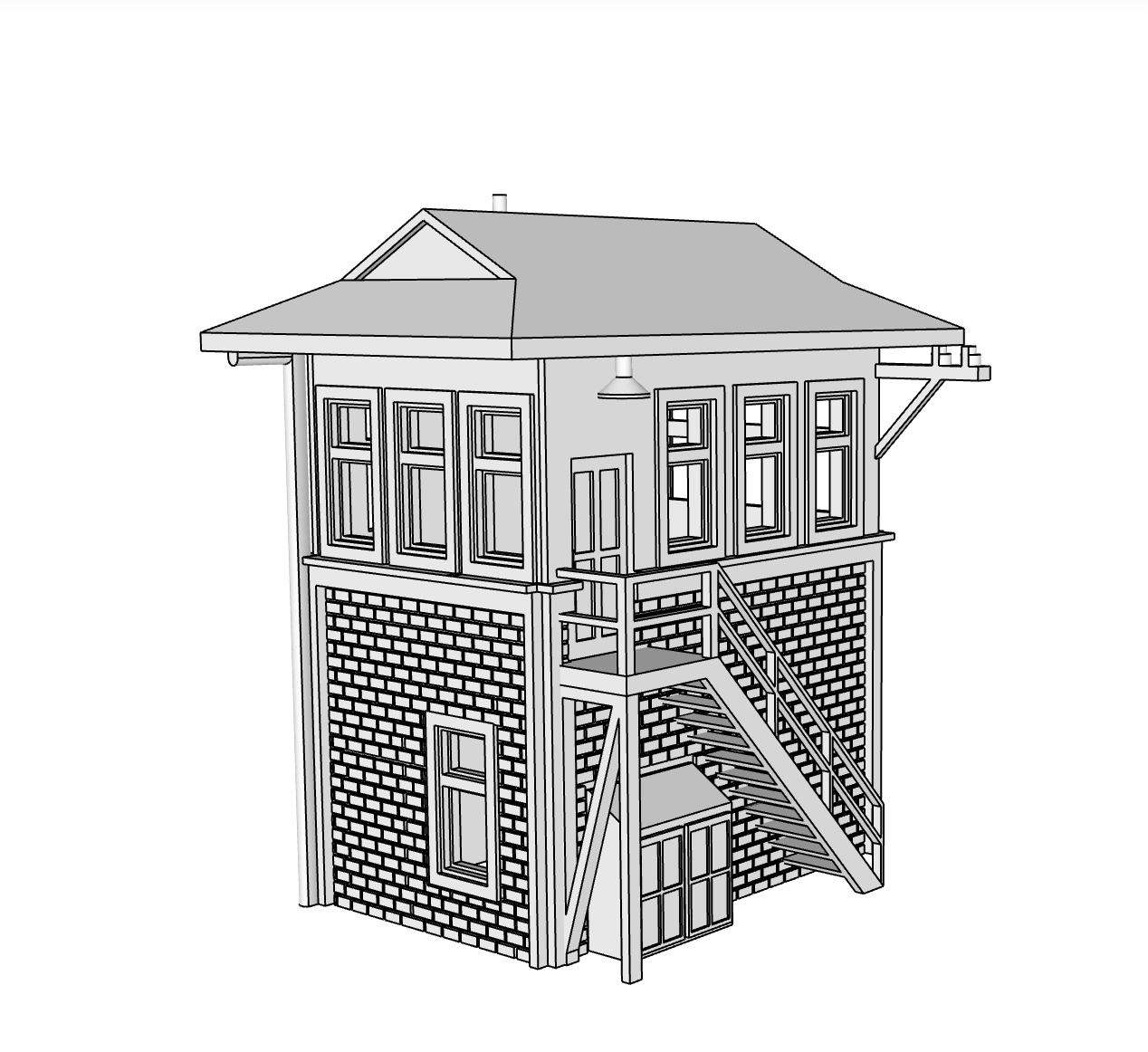 00095 - N Scale Model Kit - Trackside Signal Building 3