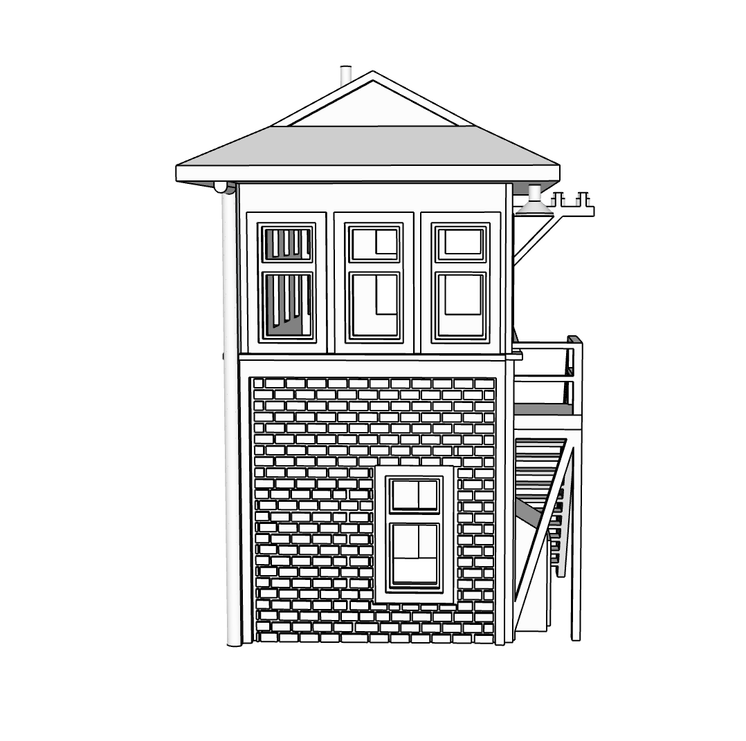 00095 - N Scale Model Kit - Trackside Signal Building 3