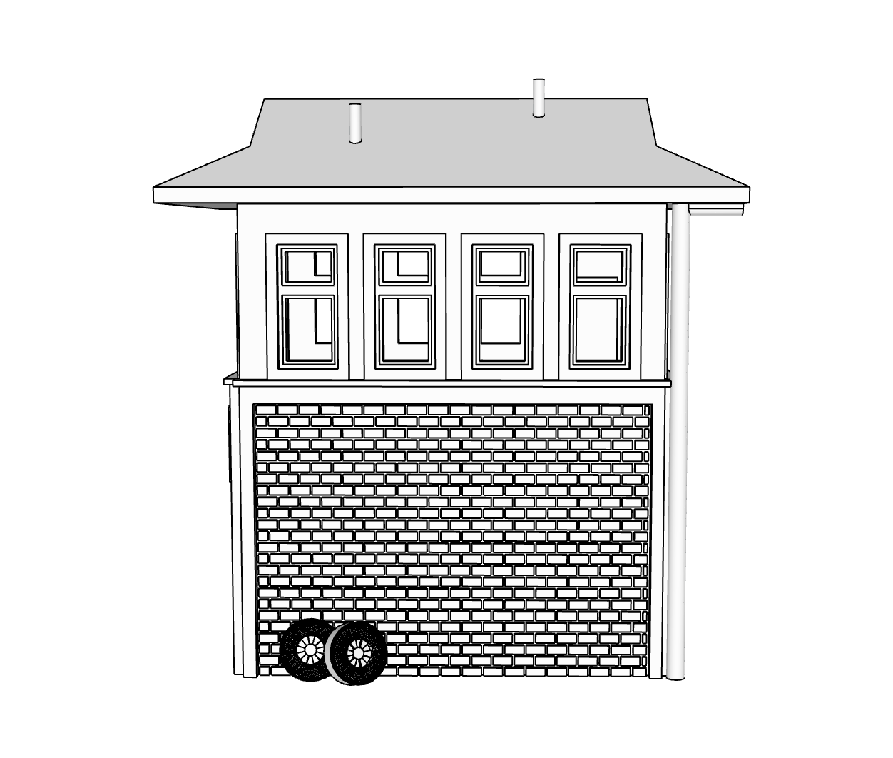 00095 - N Scale Model Kit - Trackside Signal Building 3