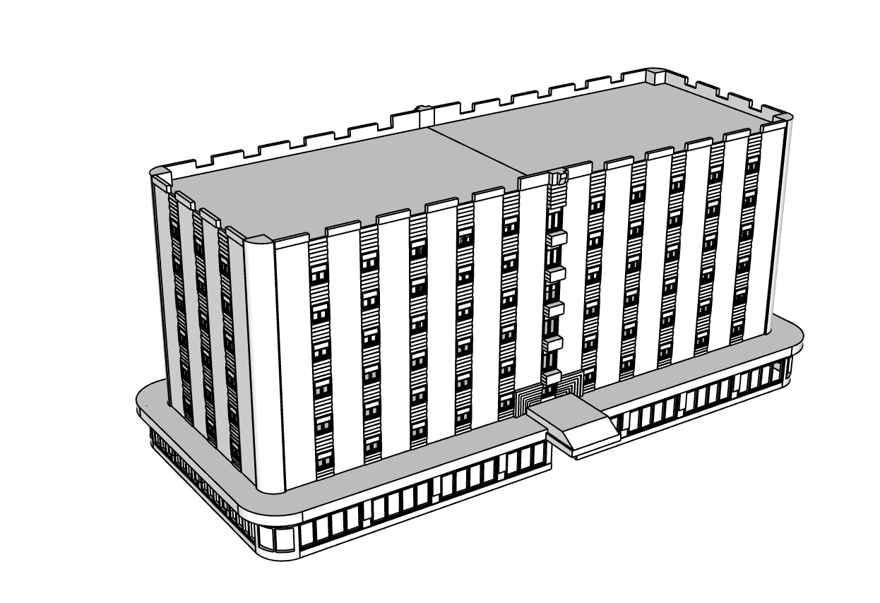 00103 - N Scale Model Kit - Valmere Hotel