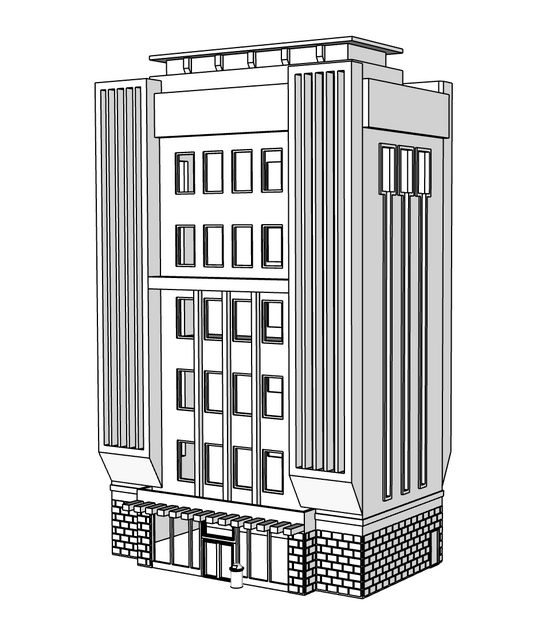 00104 - N Scale Model Kit - Copperplate Plaza