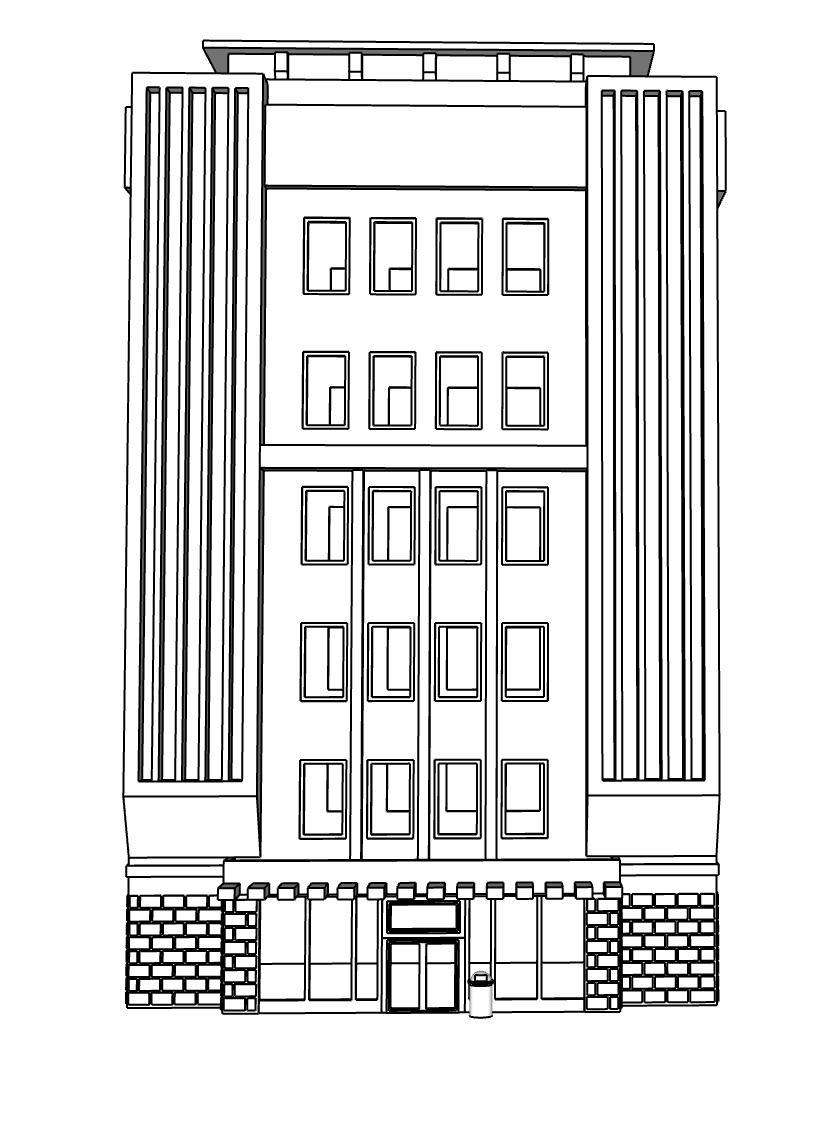 00104 - N Scale Model Kit - Copperplate Plaza